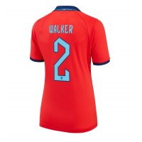 Camiseta Inglaterra Kyle Walker #2 Visitante Equipación para mujer Mundial 2022 manga corta